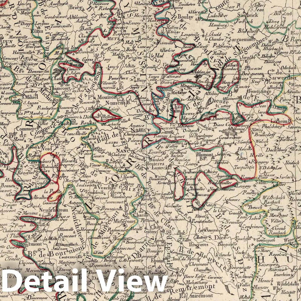 Historic Map : France, Lorraine , France 18. Carte des Gouvernements de Lorraine et d'Alsace, 1777 Atlas , Vintage Wall Art