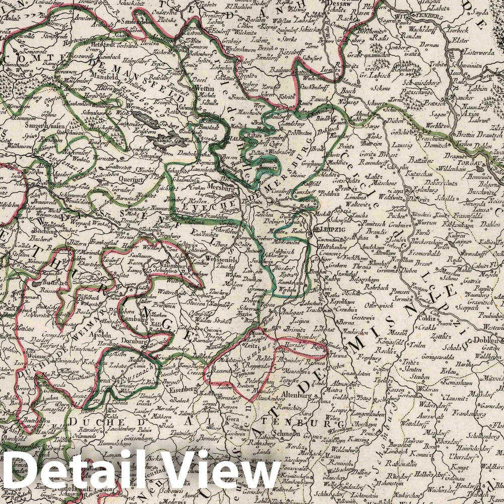 Historic Map : Haute Saxe , Germany 28. Cercle de Haute Saxe, 1784 Atlas , Vintage Wall Art