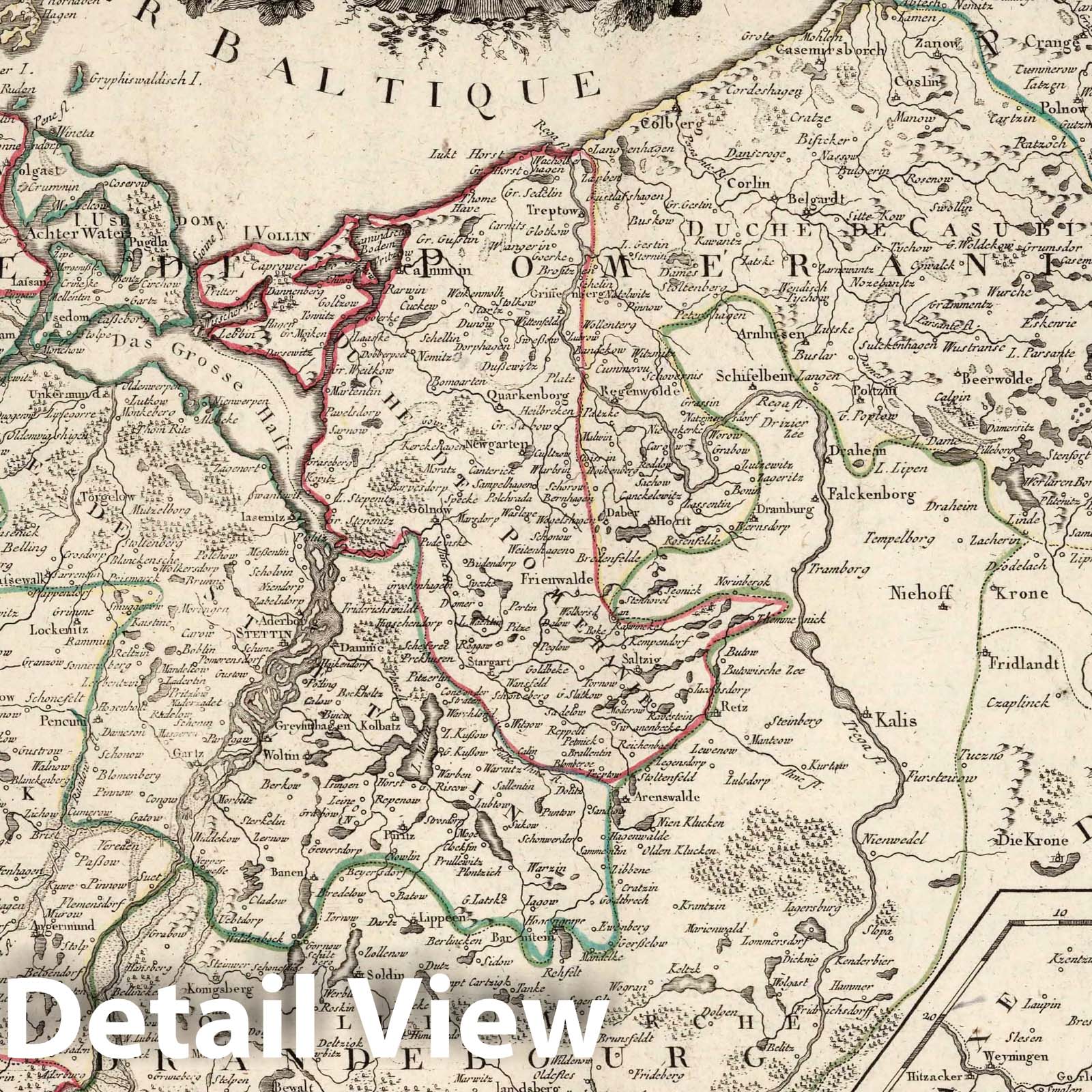 Historic Map : Haute Saxe , Germany 29. Partie Septentrionale de Cercle de Haute Saxe, 1778 Atlas , Vintage Wall Art