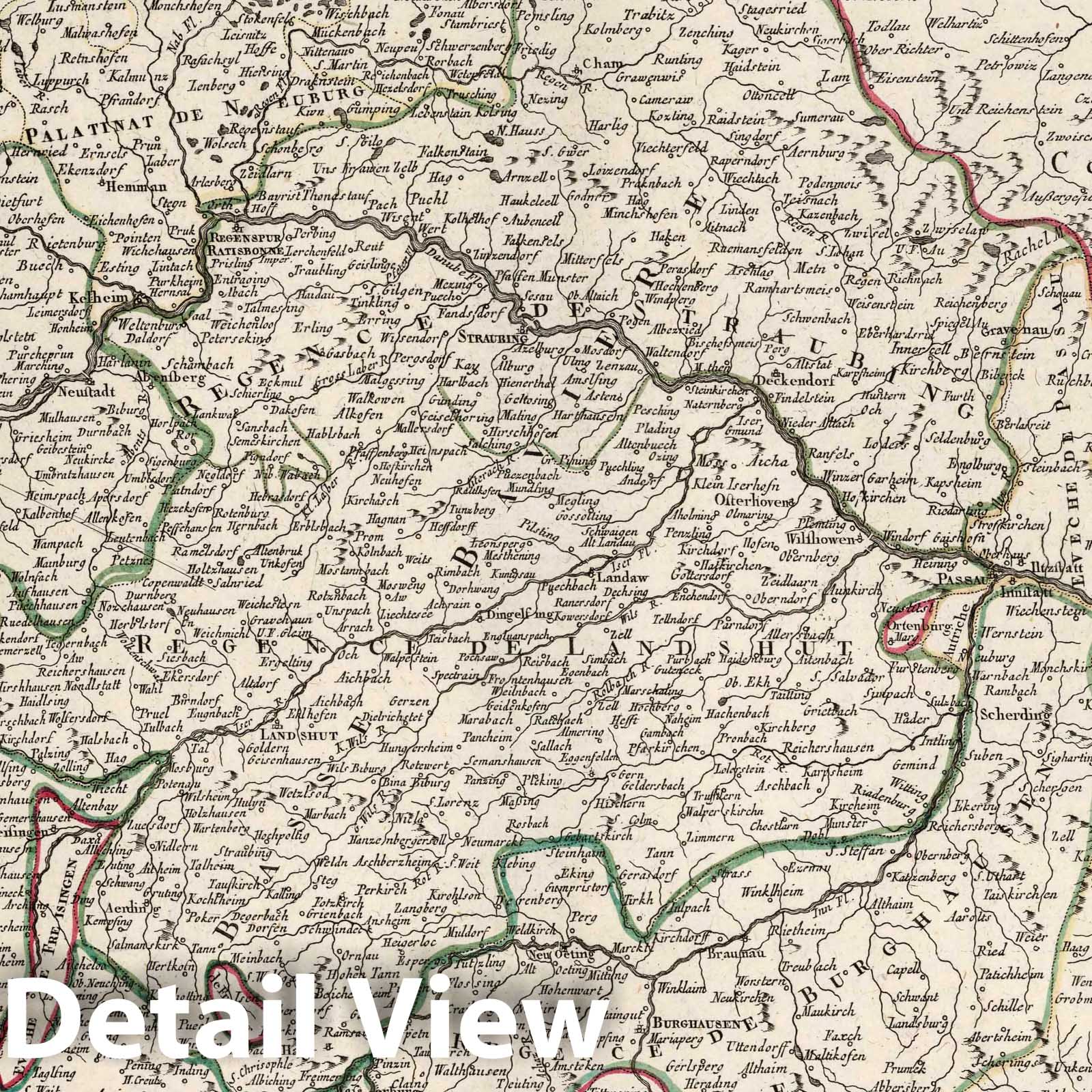 Bavaria 1778 Historical Map Print - Paolo Santini Atlas Plate