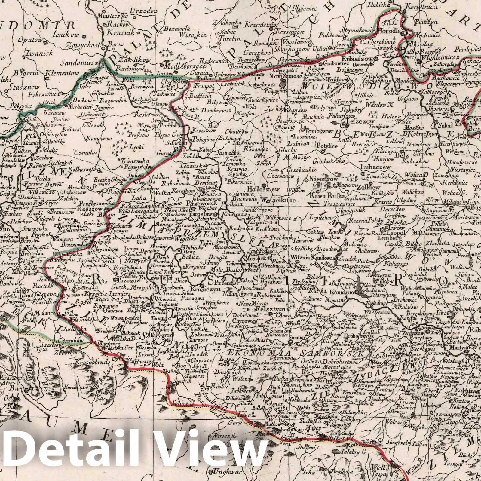Austria Poland and Red Russia, 1776 - Historical Map Print