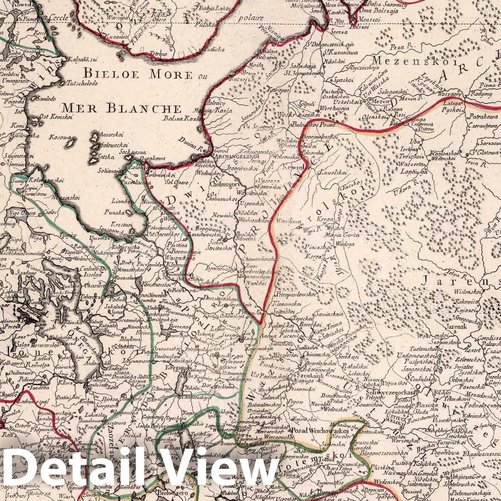 Historic Map : Russia, 52. Partie Septentrionale de la Russie Europeenne (Northern Sheet), 1784 Atlas , Vintage Wall Art