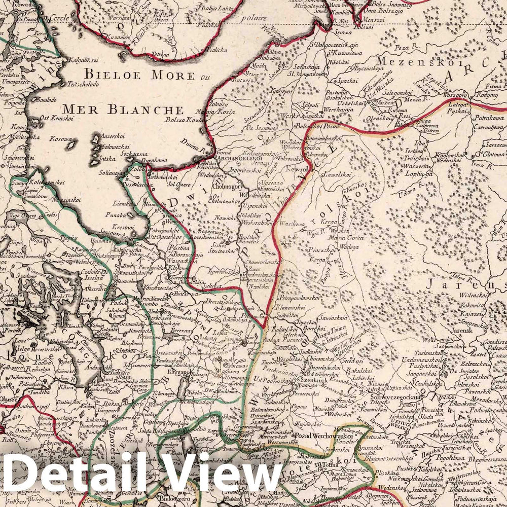 Historic Map : Russia, 52. Partie Septentrionale de la Russie Europeenne (Northern Sheet), 1784 Atlas , Vintage Wall Art