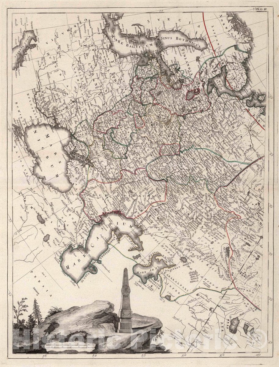 Historic Map : 53-IIE. (European Russia), 1784 Atlas - Vintage Wall Art