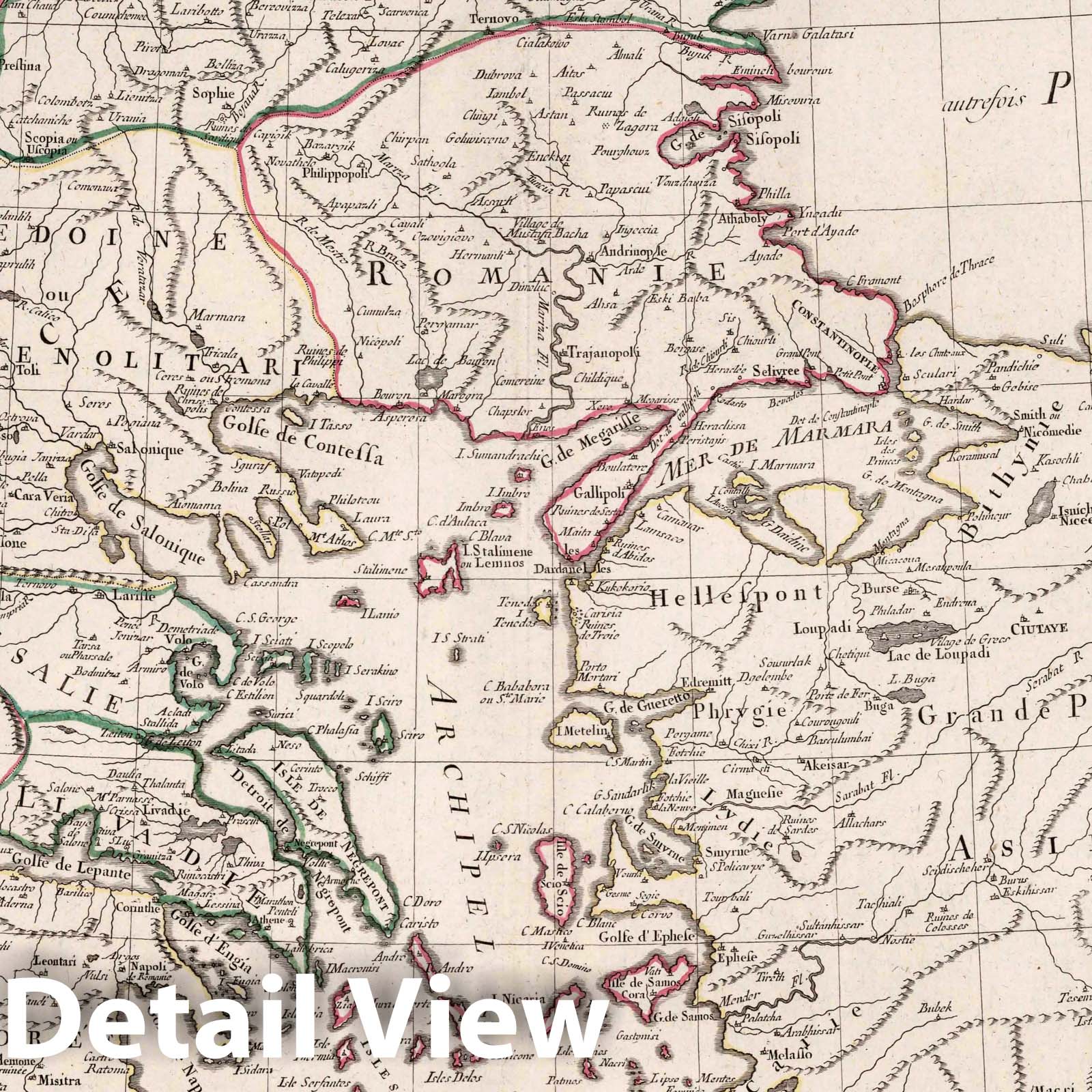 Turkey, Greece, and the Balkans, 1784 - Historical Map Print