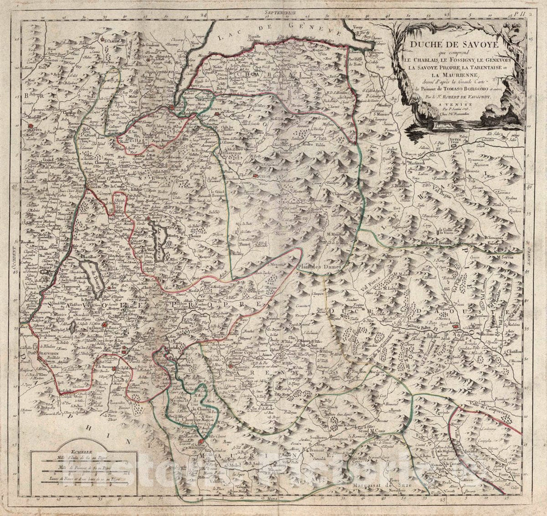 Historic Map : Savoy , France Atlas Universel dresse sur des Meillieures Cartes Modernes 1784, Vintage Wall Art