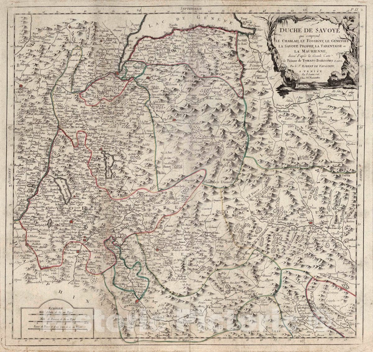 Historic Map : Savoy , France Atlas Universel dresse sur des Meillieures Cartes Modernes 1784, Vintage Wall Art