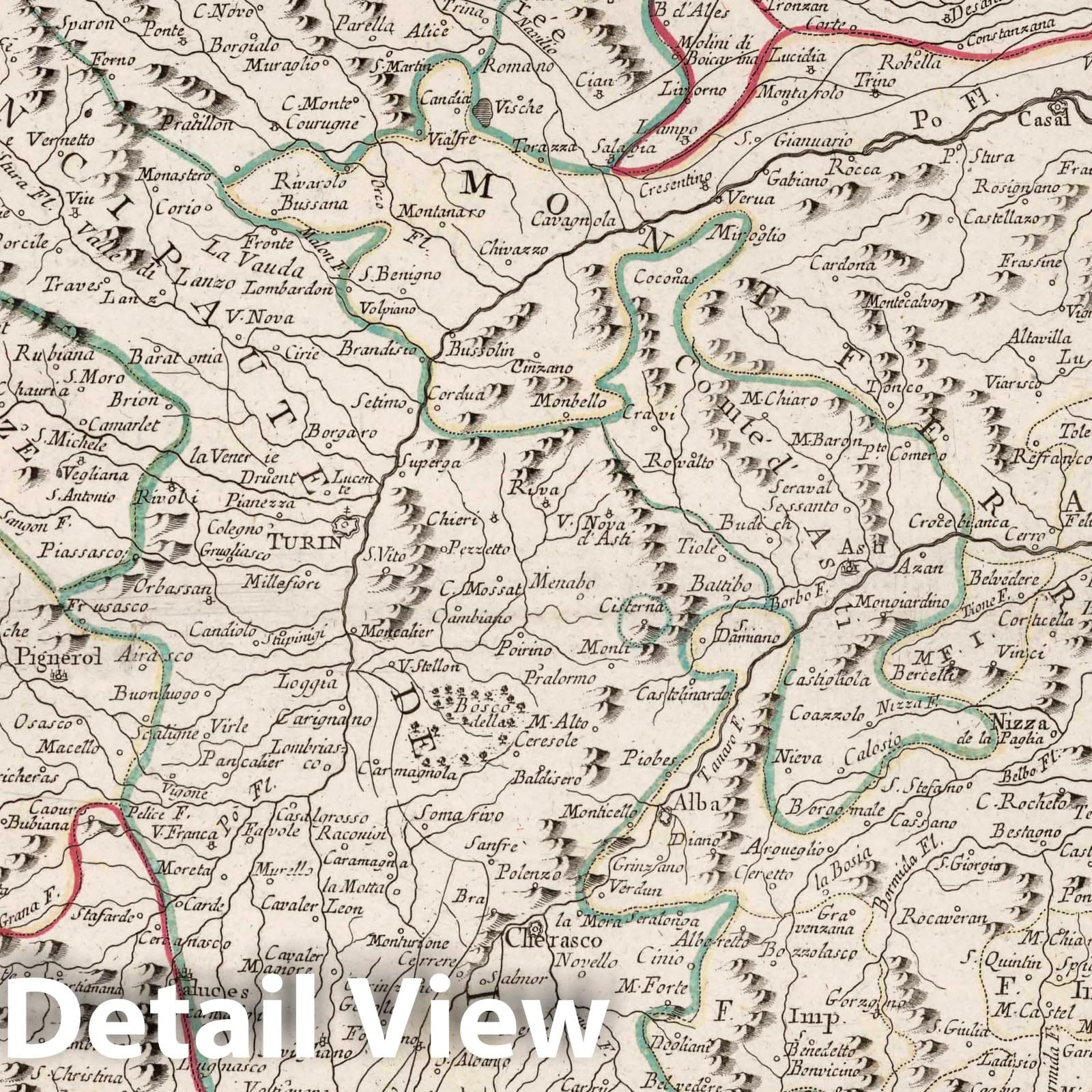 Piedmont, Monferrat, and Nice - 1779 Historical Map Print