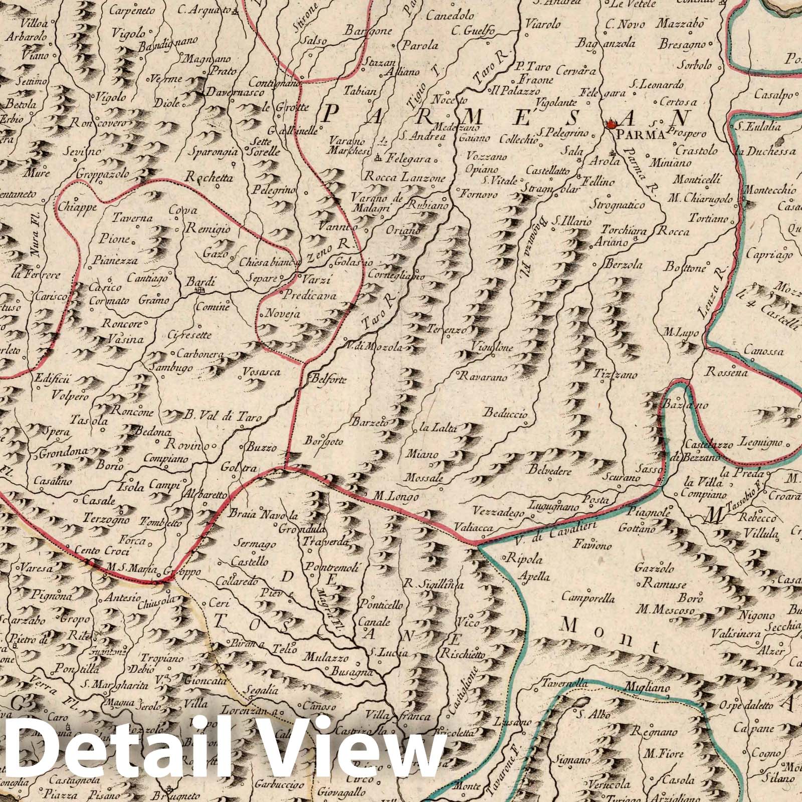 Historic Map : Italy, Parma (Italy) 5. Carte des Etats de Parme, et de Modene, 1779 Atlas , Vintage Wall Art