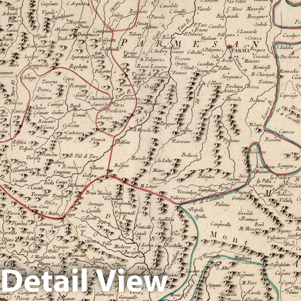 Historic Map : Italy, Parma (Italy) 5. Carte des Etats de Parme, et de Modene, 1779 Atlas , Vintage Wall Art