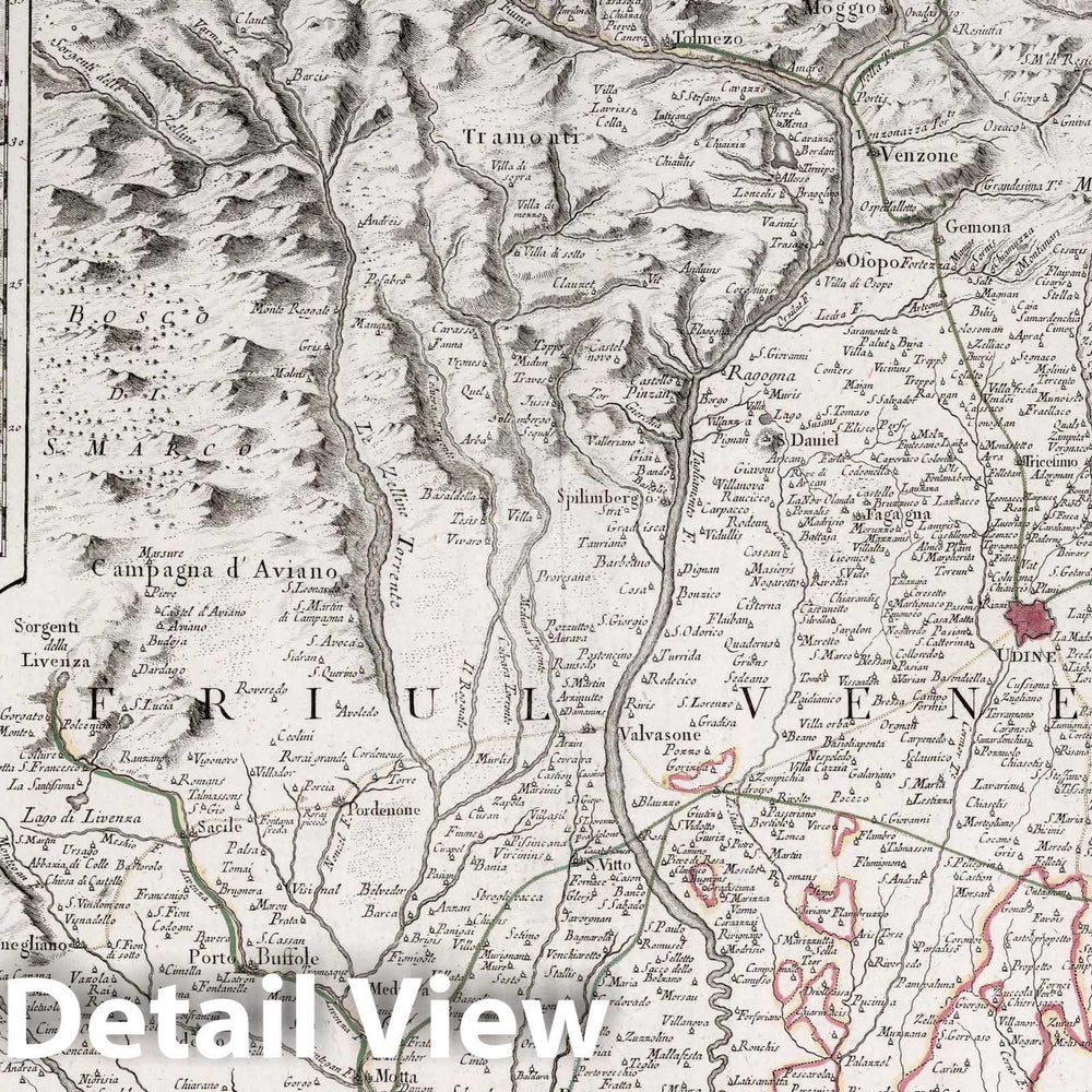 Historic Map : Friuli (Italy) Atlas Universel dresse sur des Meillieures Cartes Modernes 1784. A Venise par P. Santini rue Ste. 15. Le Frioul, 1778 Atlas , Vintage Wall Art