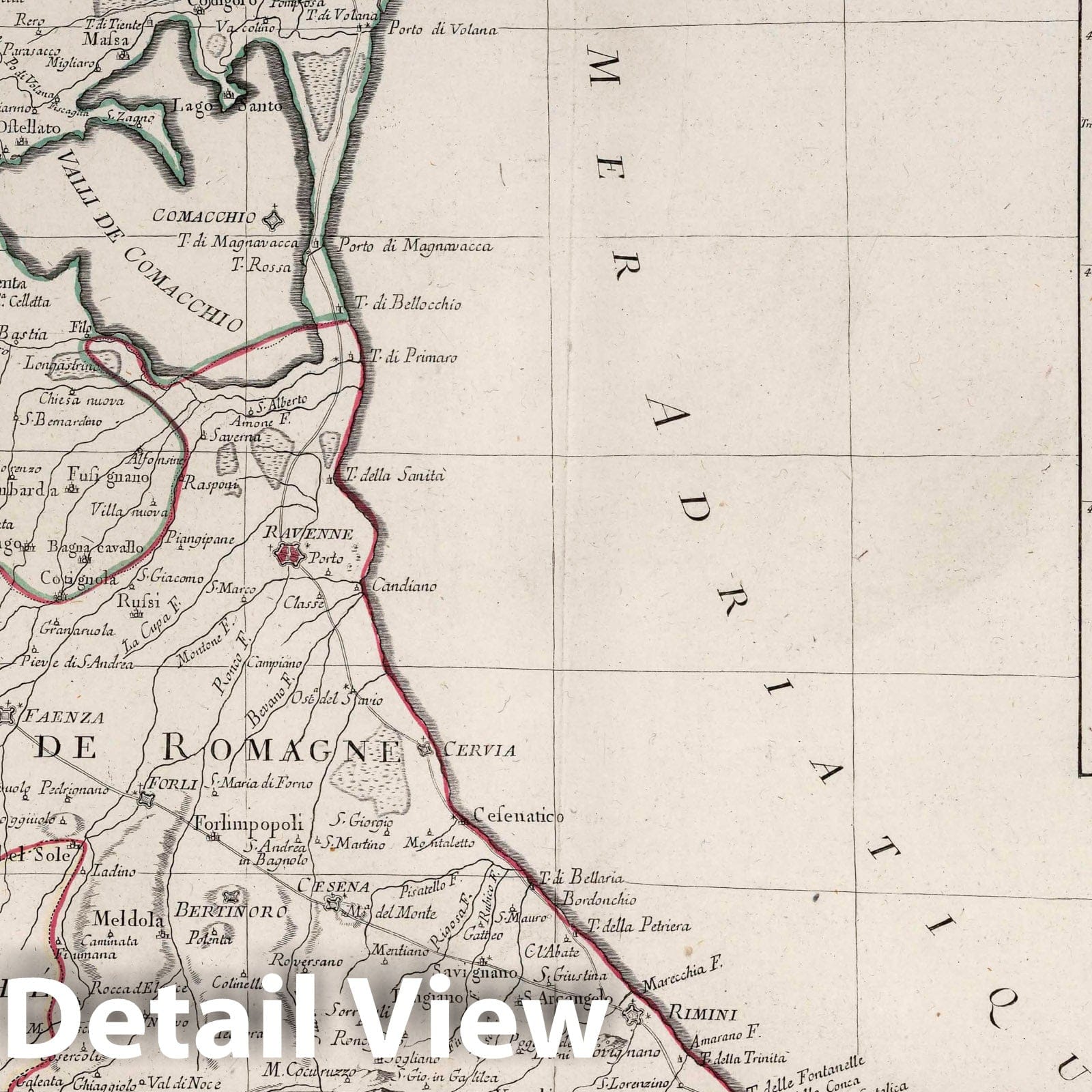 Historic Map : Ferrara (Italy) 20. Partie Septentrionale de l'Etat de l'Eglise contenant les Legations de Ferrare, de Bologne et de Romagne, 1776 Atlas , Vintage Wall Art