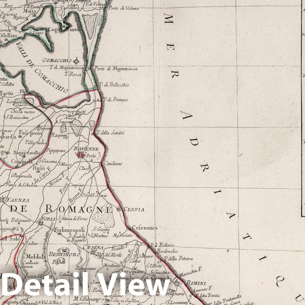 Historic Map : Ferrara (Italy) 20. Partie Septentrionale de l'Etat de l'Eglise contenant les Legations de Ferrare, de Bologne et de Romagne, 1776 Atlas , Vintage Wall Art