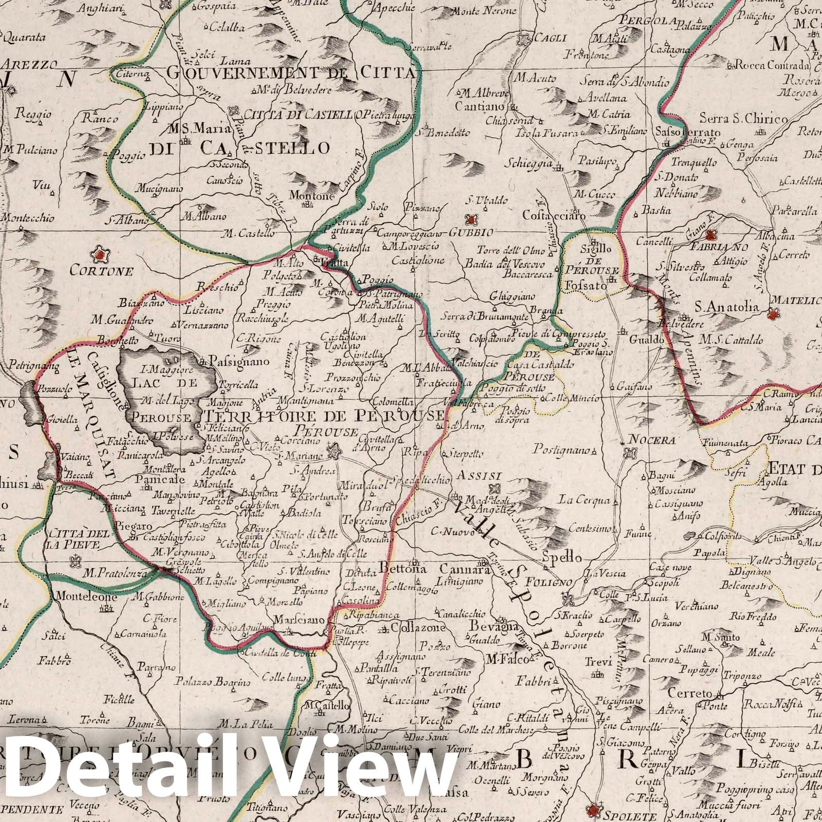 Urbino, Marche, Umbria, 1784 - Historical Map Print