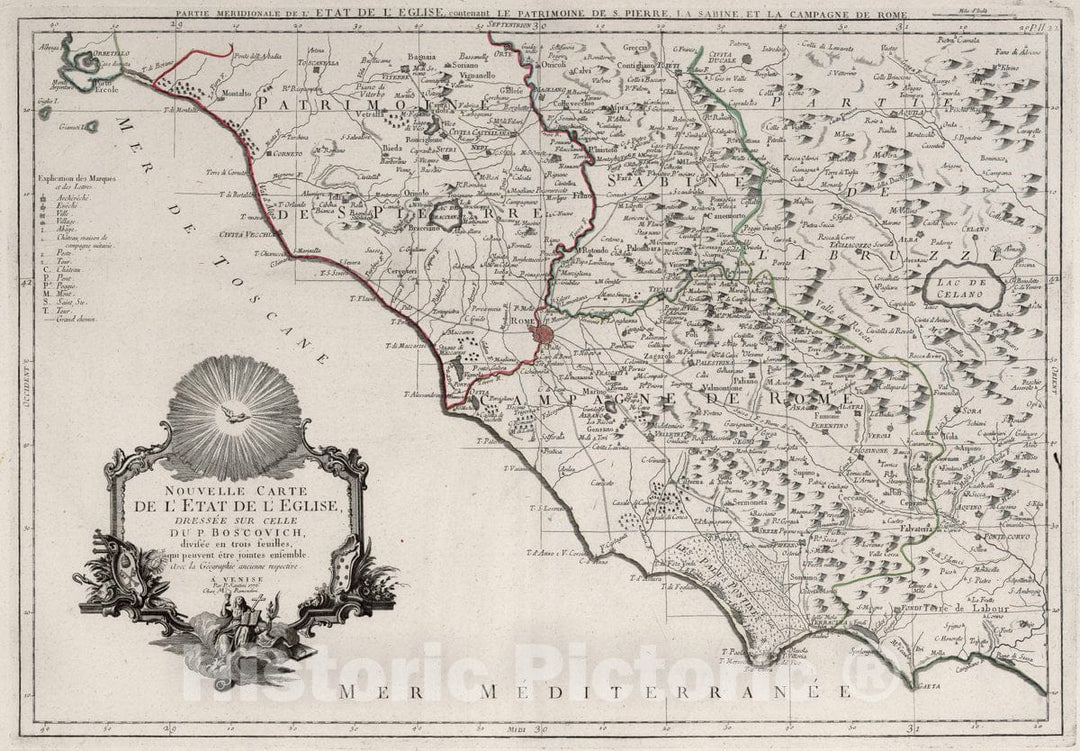 Historic Map : Eglise (Italy) 22. Nouvelle Carte de l'Etat de l'Eglise, 1776 Atlas , Vintage Wall Art