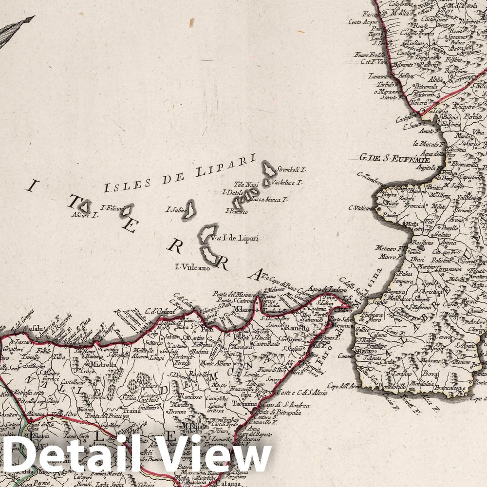 Historic Map : Naples (Italy) 1779 24. Partie Meridionale du Royaume de Naples. , Vintage Wall Art