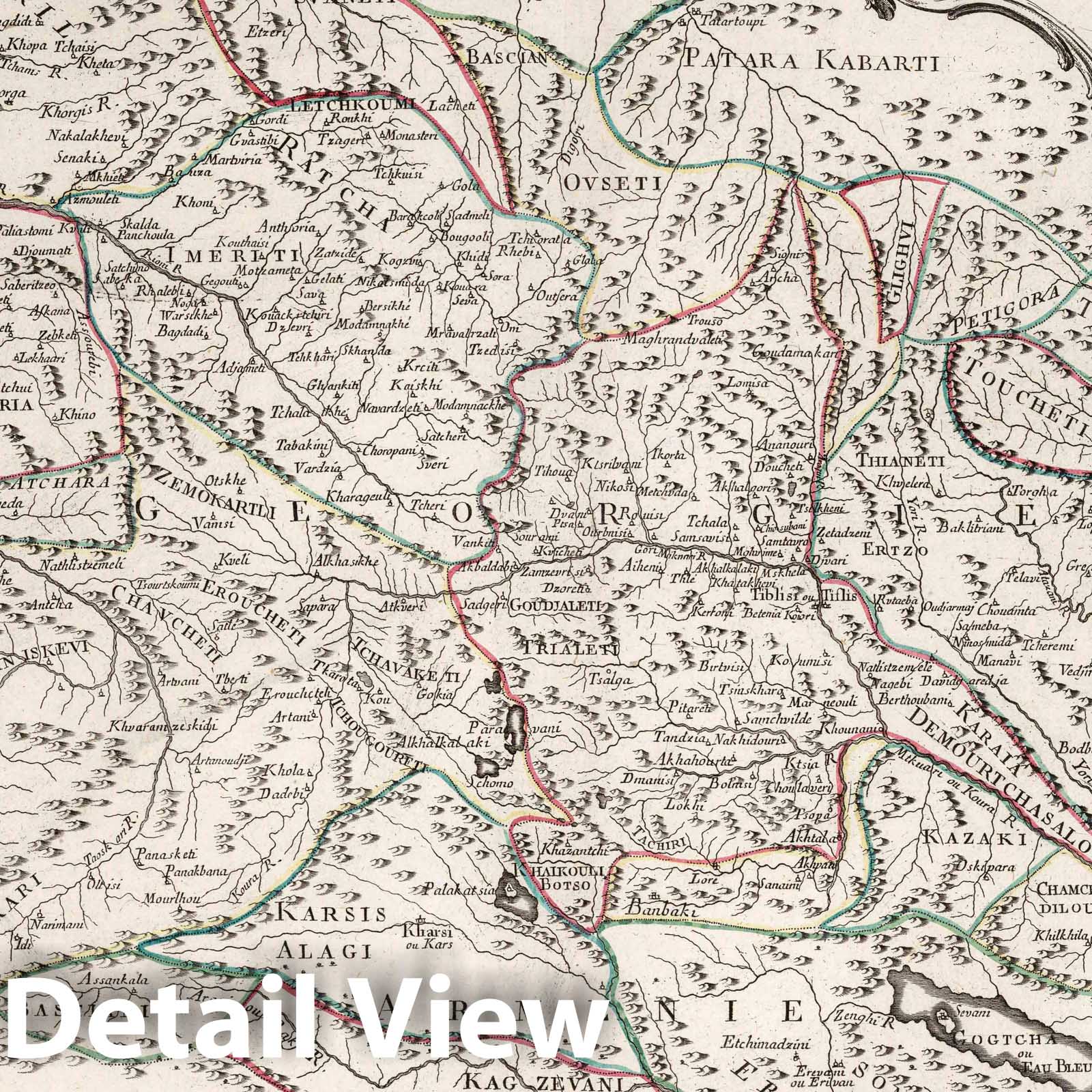 Georgia, Caucasus, 1775 - Historical Map Print