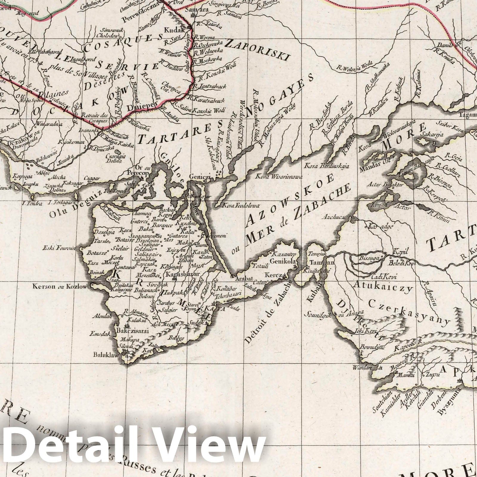 Black Sea Region - Ukraine, Tartary, Russia, Turkey, 1784 Historical Map Print