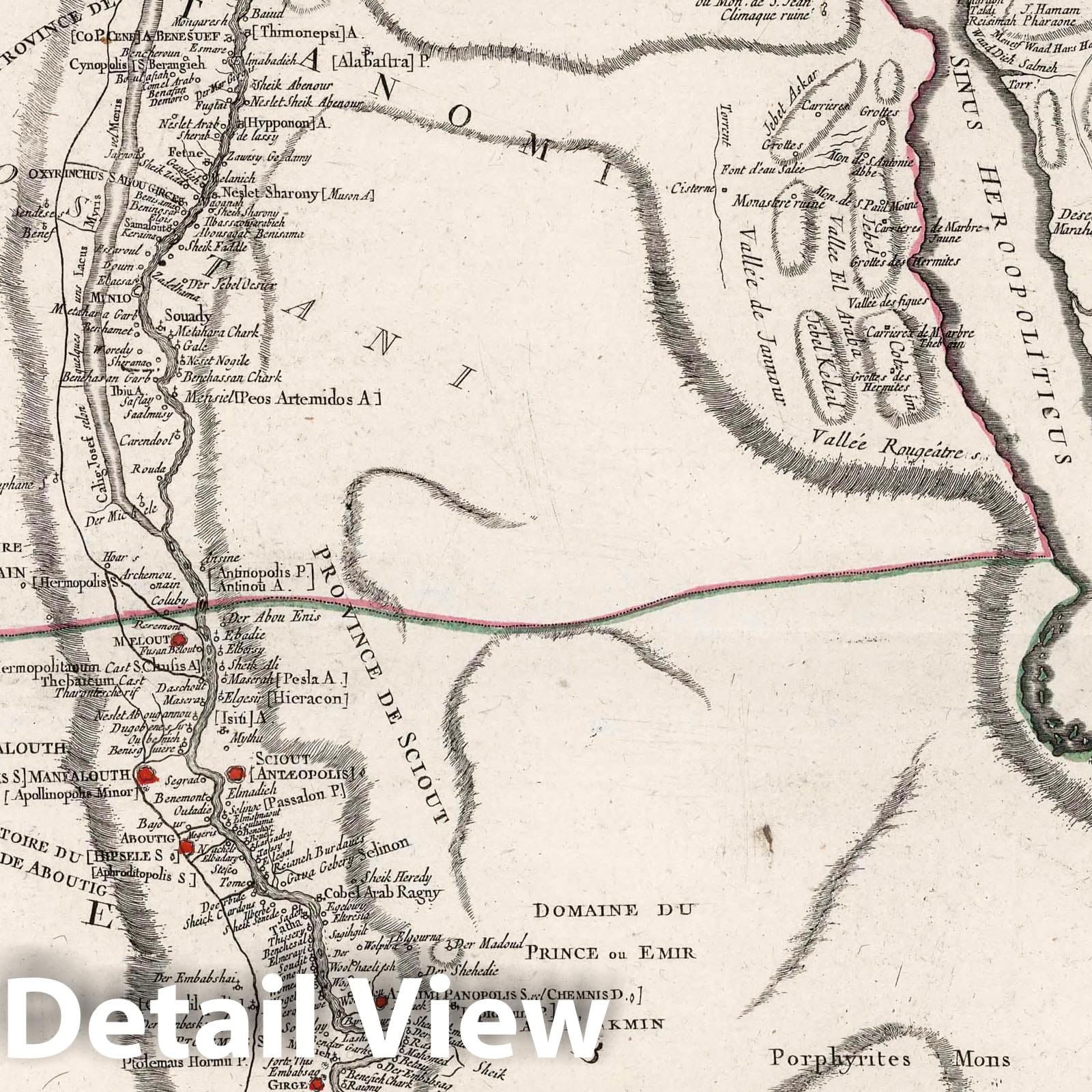 Egypt, 1779 - Historical Map Print from Atlas Universel