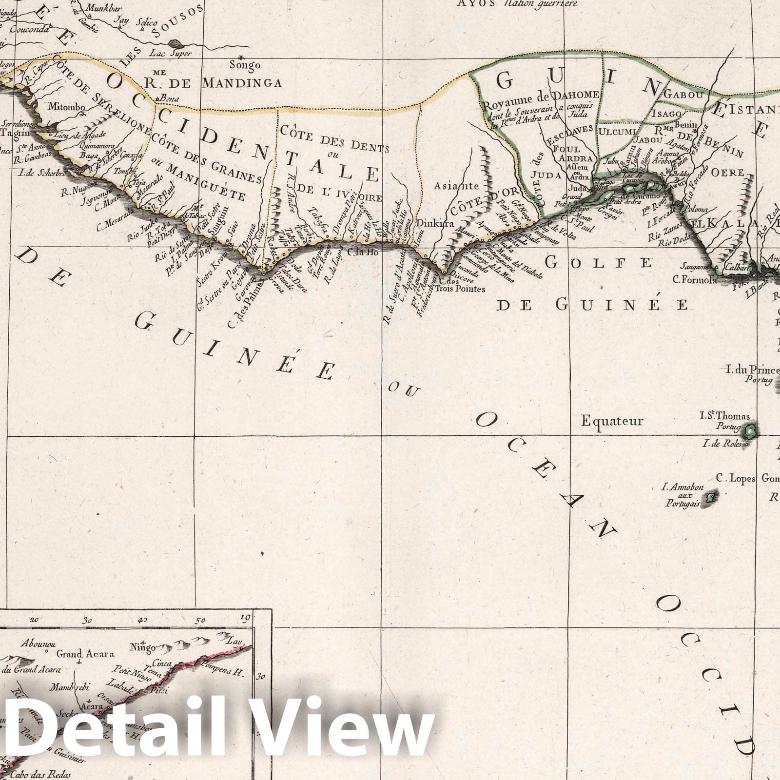 Guinea, 1779 - Historical Map Print from Atlas Universel