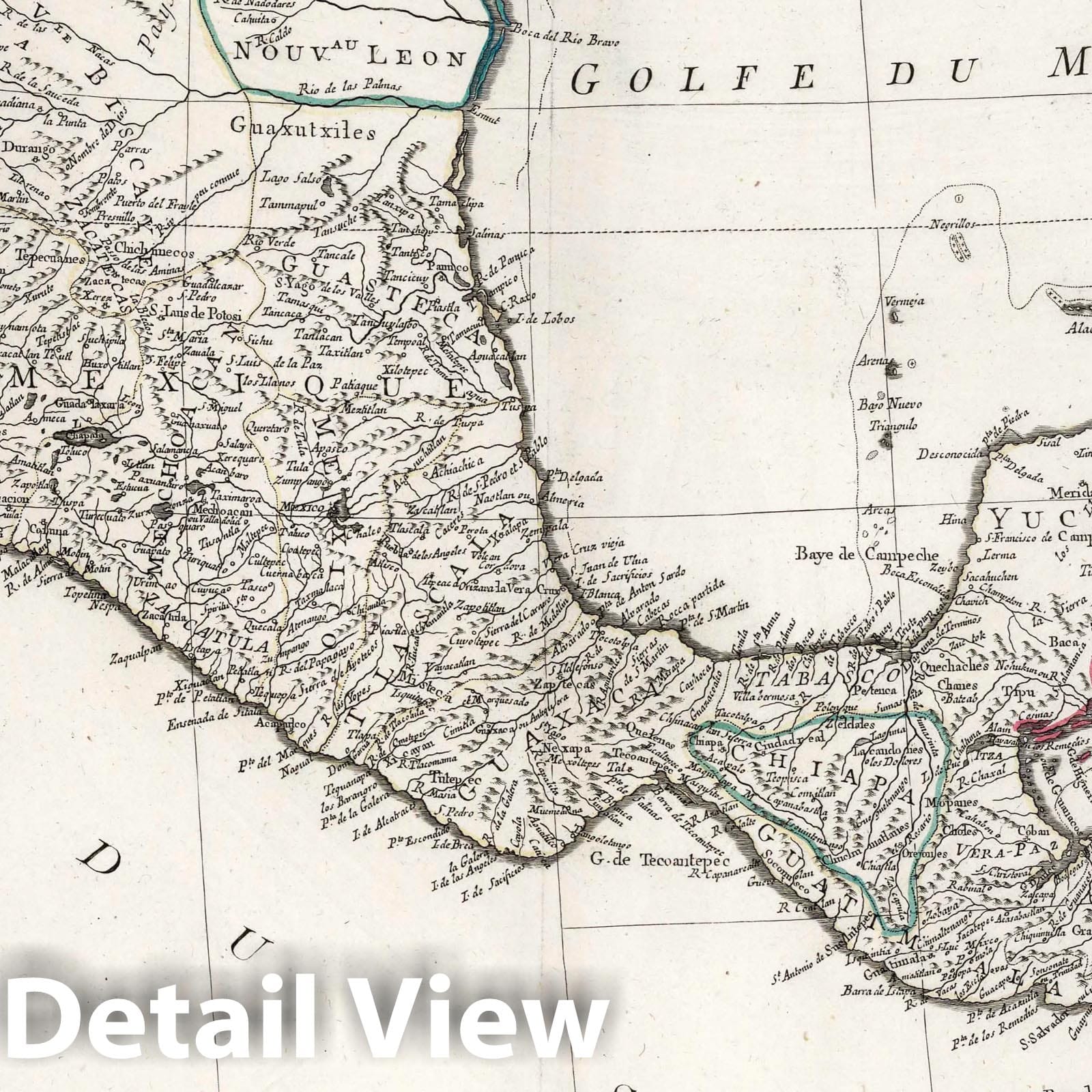 Mexico and New Spain - Military Map, 1779 - Historical Map Print