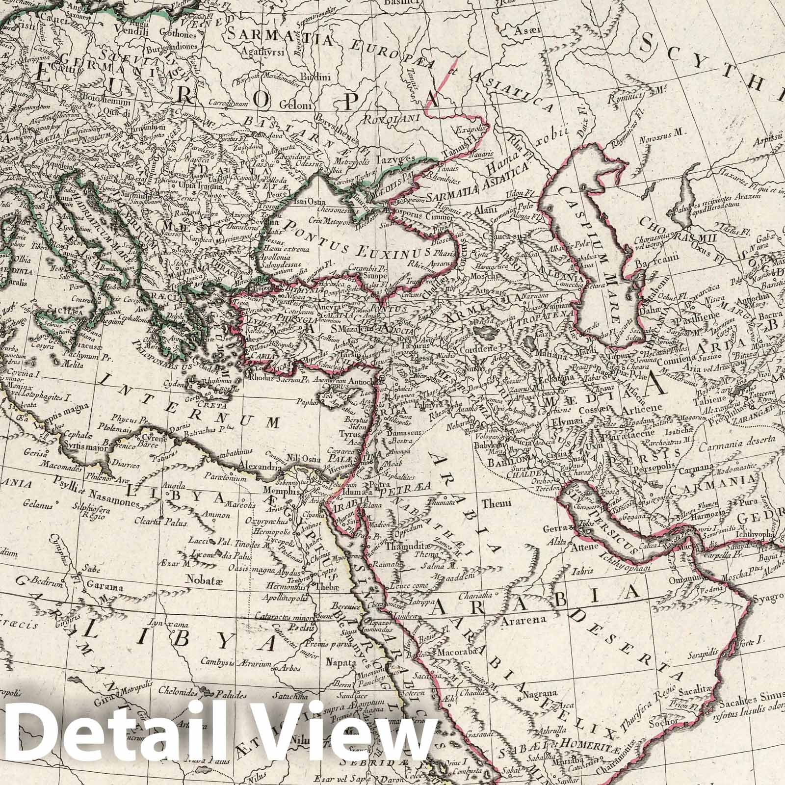 Ancient World, 1763 - Historical Map Print by Paolo Santini