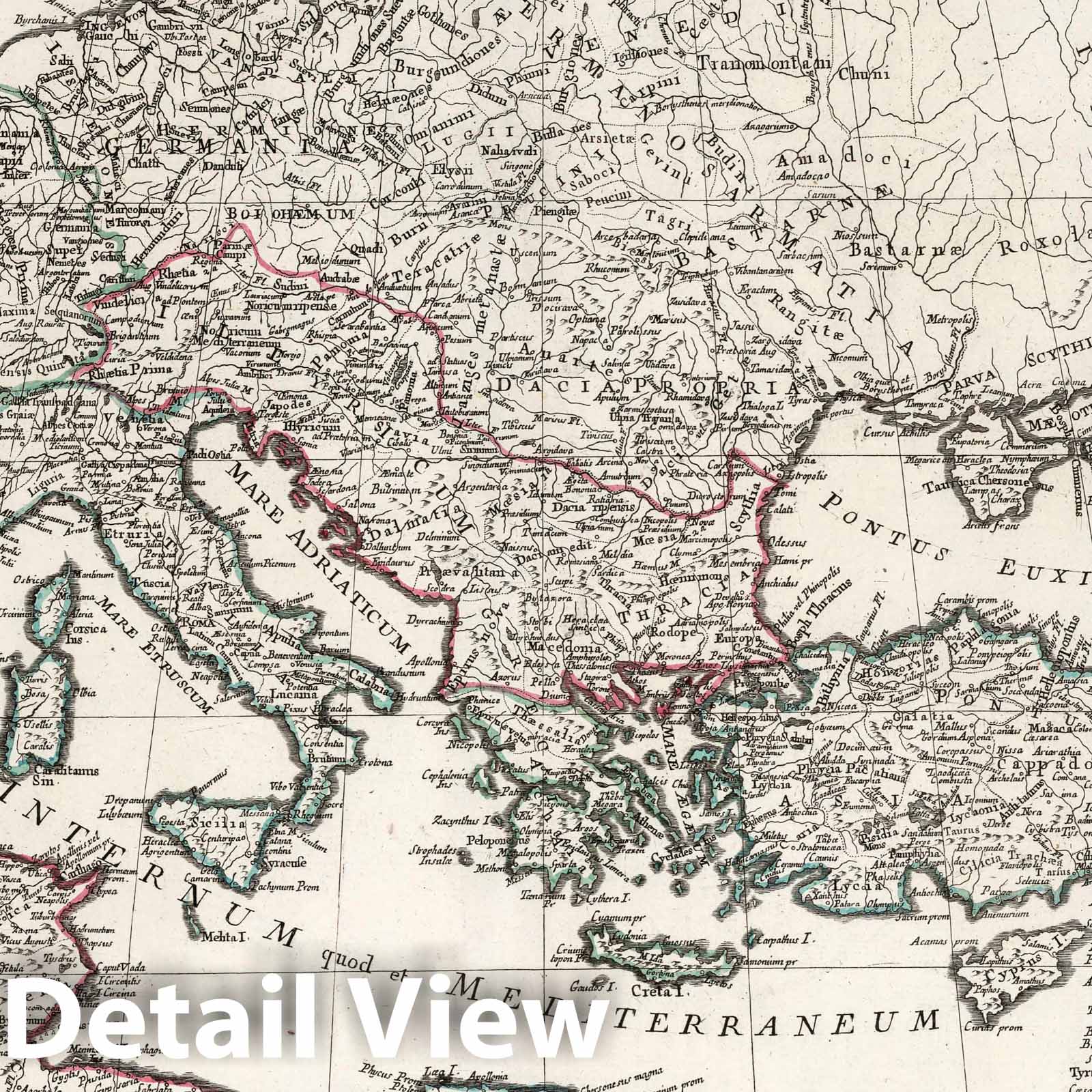 Roman Empire, 1779 - Historical Map Print