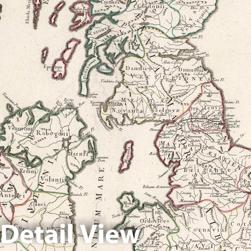 Historic Map : British Isles 56. Britannicae Insule, 1778 Atlas , Vintage Wall Art