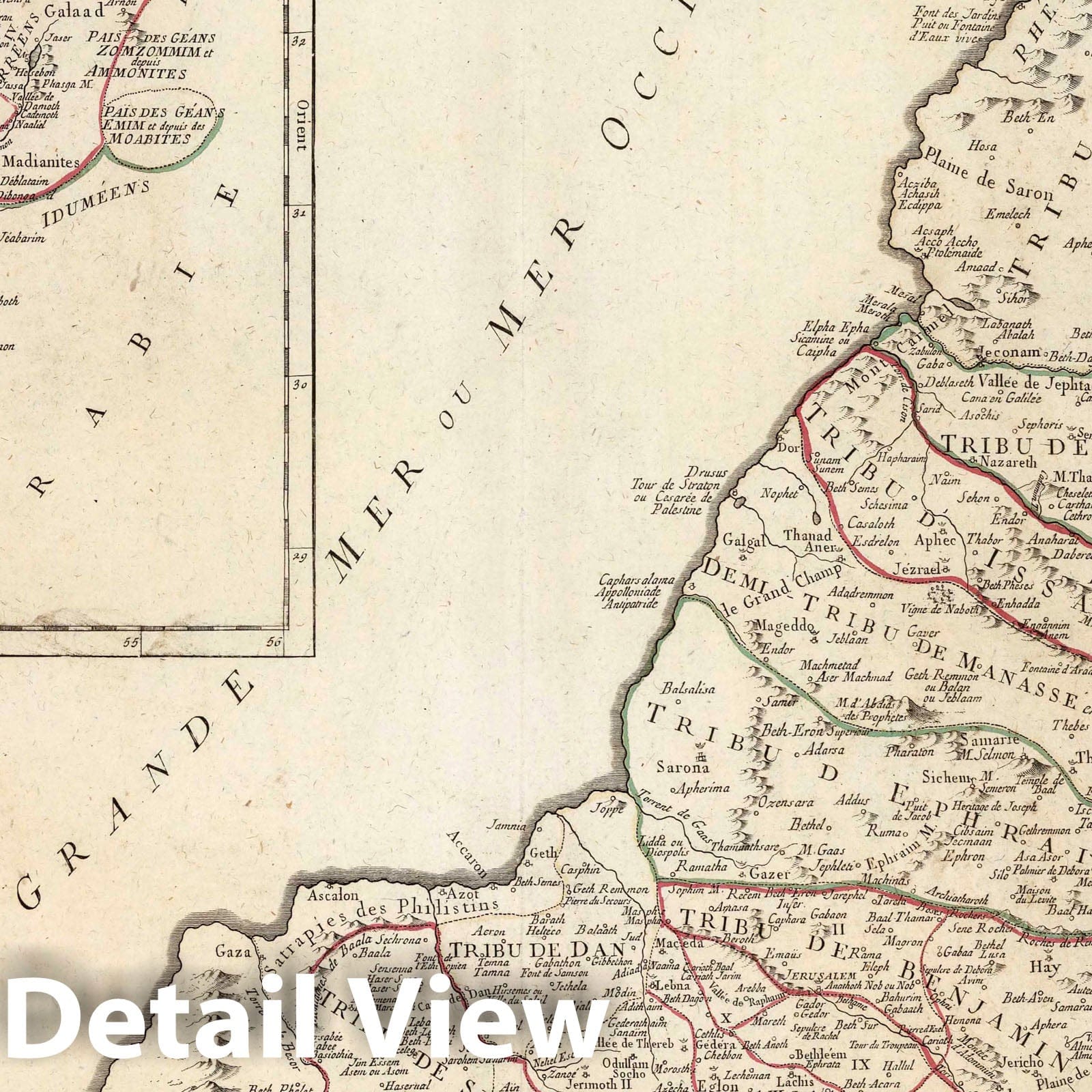 Judea and Canaan, 1779 - Historical Map Print