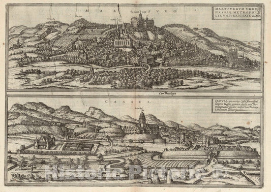 Historic Map : Vol I (26) Marpurg. Casel, 1620 Atlas - Vintage Wall Art