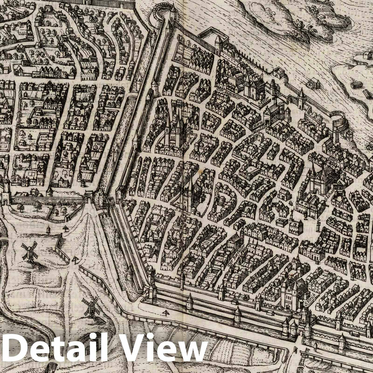 Magdeburg, Germany - River Map, 1612 - Civitates Orbis Terrarum