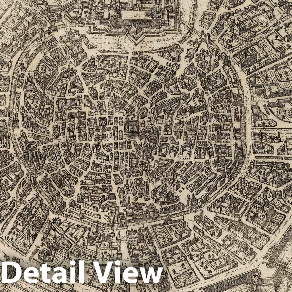 Historic Map : Milan (Italy), Vol I (42) Mediolanum (Milan), 1575 Atlas , Vintage Wall Art