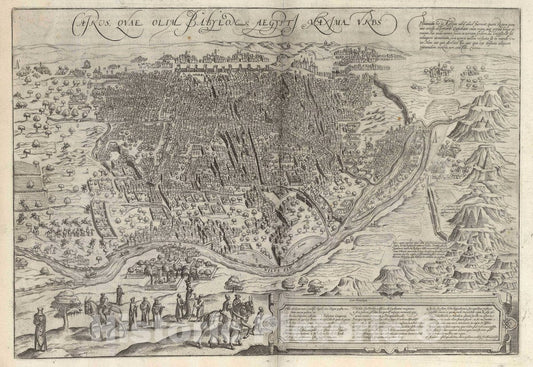 Historic Map : Vol I (55) Cairus (Cairo), 1575 Atlas - Vintage Wall Art