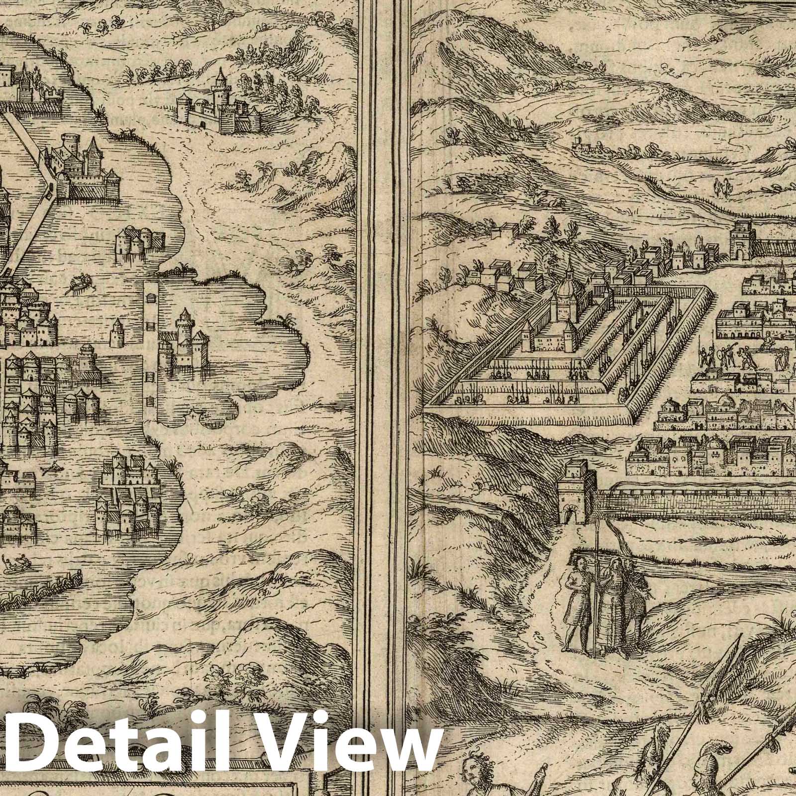Mexico City and Cuzco - River Map, 1575 - Civitates Orbis Terrarum