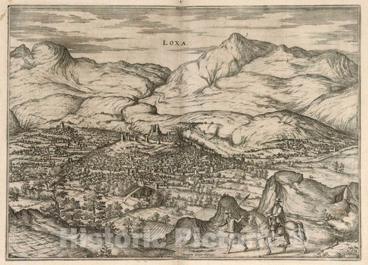 Historic Map : Loja , Spain, Vol II (7) Loxa (Loja), 1575 Atlas , Vintage Wall Art