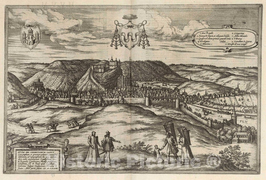 Historic Map : Huy , Belgium Vol II (19) Huum (Huy), 1575 Atlas , Vintage Wall Art