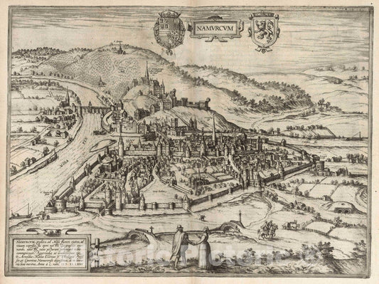 Historic Map : Namur , Belgium Vol II (20) Namurcum (Namur), 1575 Atlas , Vintage Wall Art