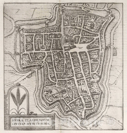 Historic Map : Vol II (22) Hypra (Ypres), 1575 Atlas - Vintage Wall Art