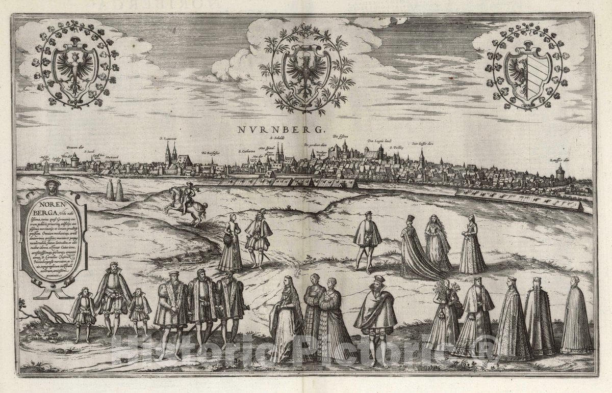 Historic Map : 1575 Vol II (43) Nurnberg (Nuremberg) - Vintage Wall Art
