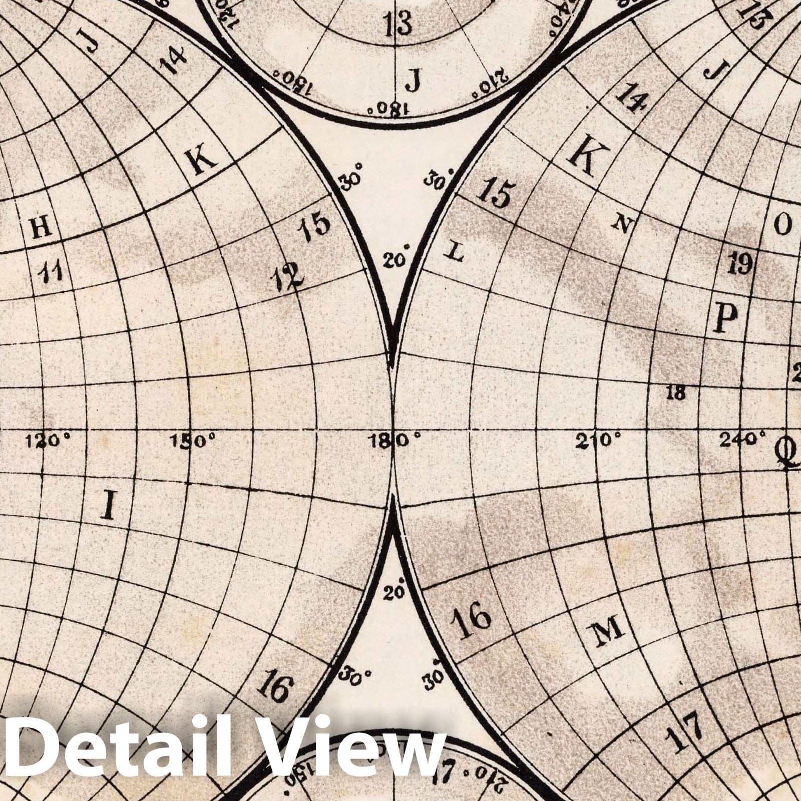 Mars - Celestial Map, 1892 - Historical Astronomy Print