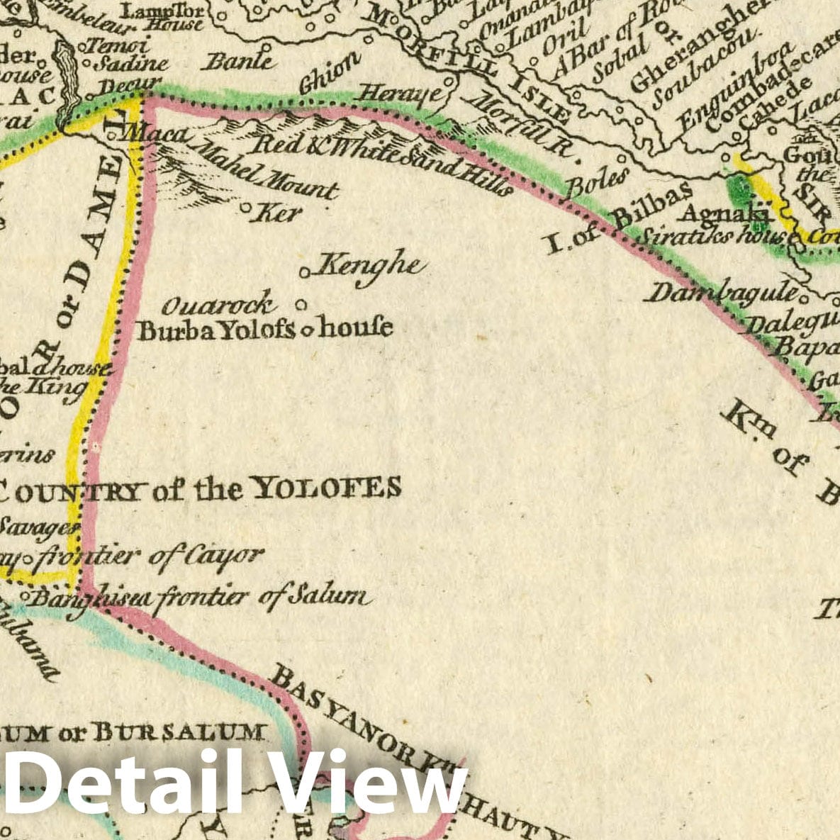 Senegal and West African Coast, 1763 - Historical Map Print