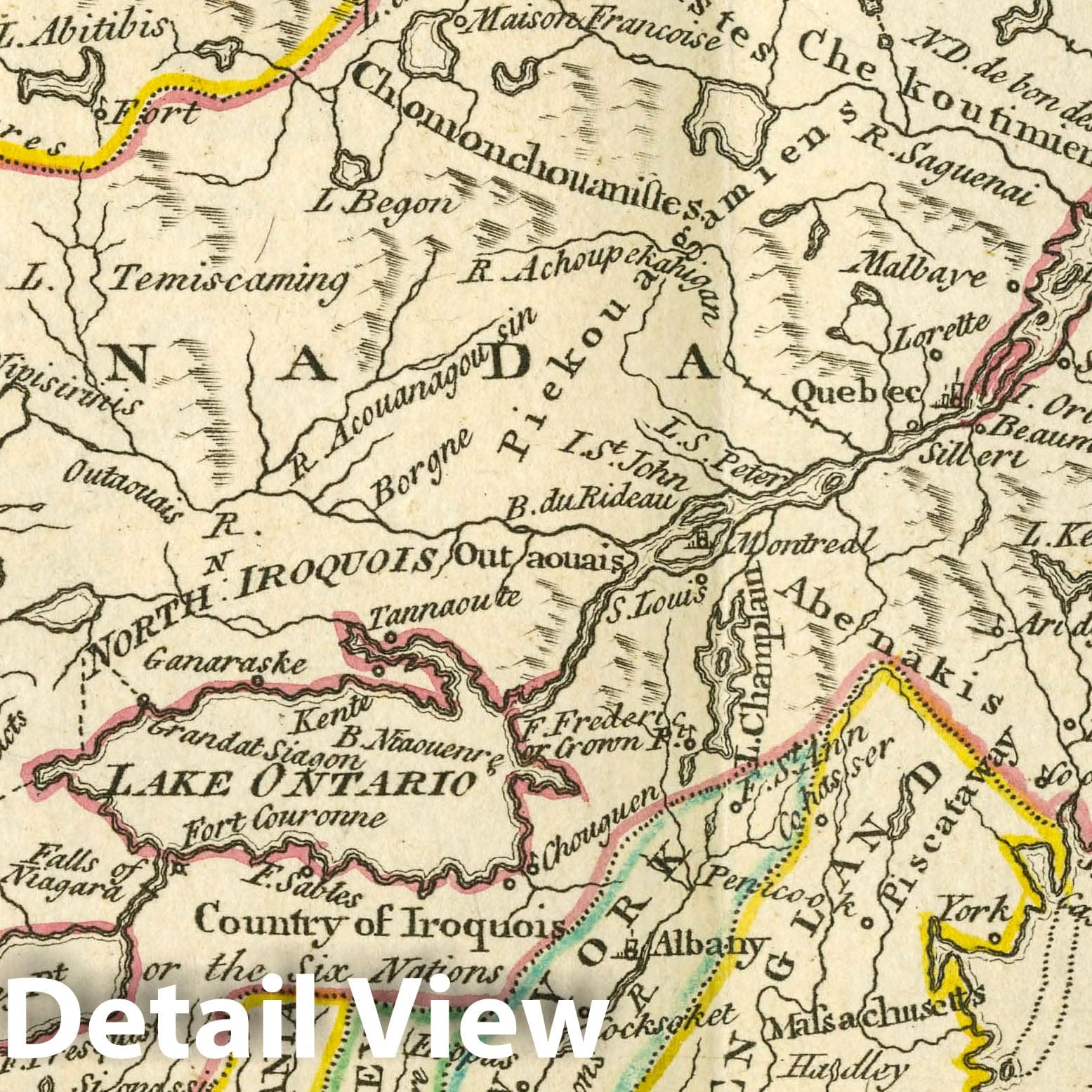 Canada, 1763 - Historical Map Print from Andrew Dury's Atlas