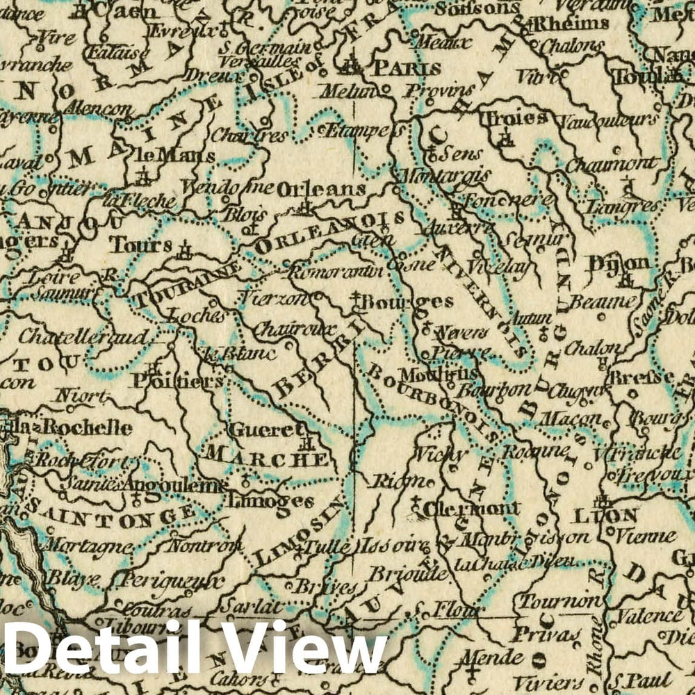 Historic Map : A New General and Universal Atlas Containing Forty Five Maps by Andrew Dury. Engraved by Mr. Kitchin & Others. France, 1763 Atlas - Vintage Wall Art