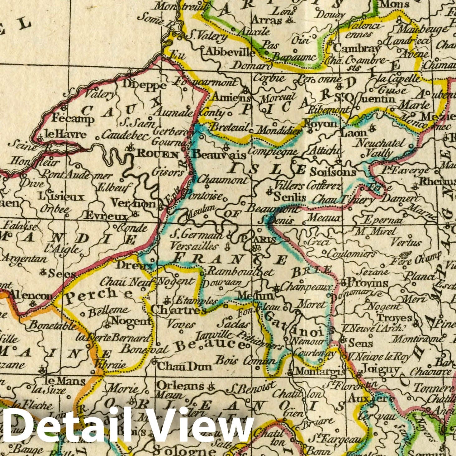 France (Northern Part), 1763 - Historical Map Reproduction