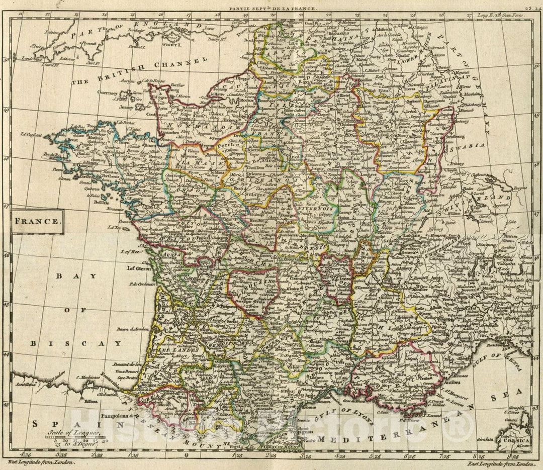 Historic Map : (Composite Map) France, 1763 Atlas - Vintage Wall Art