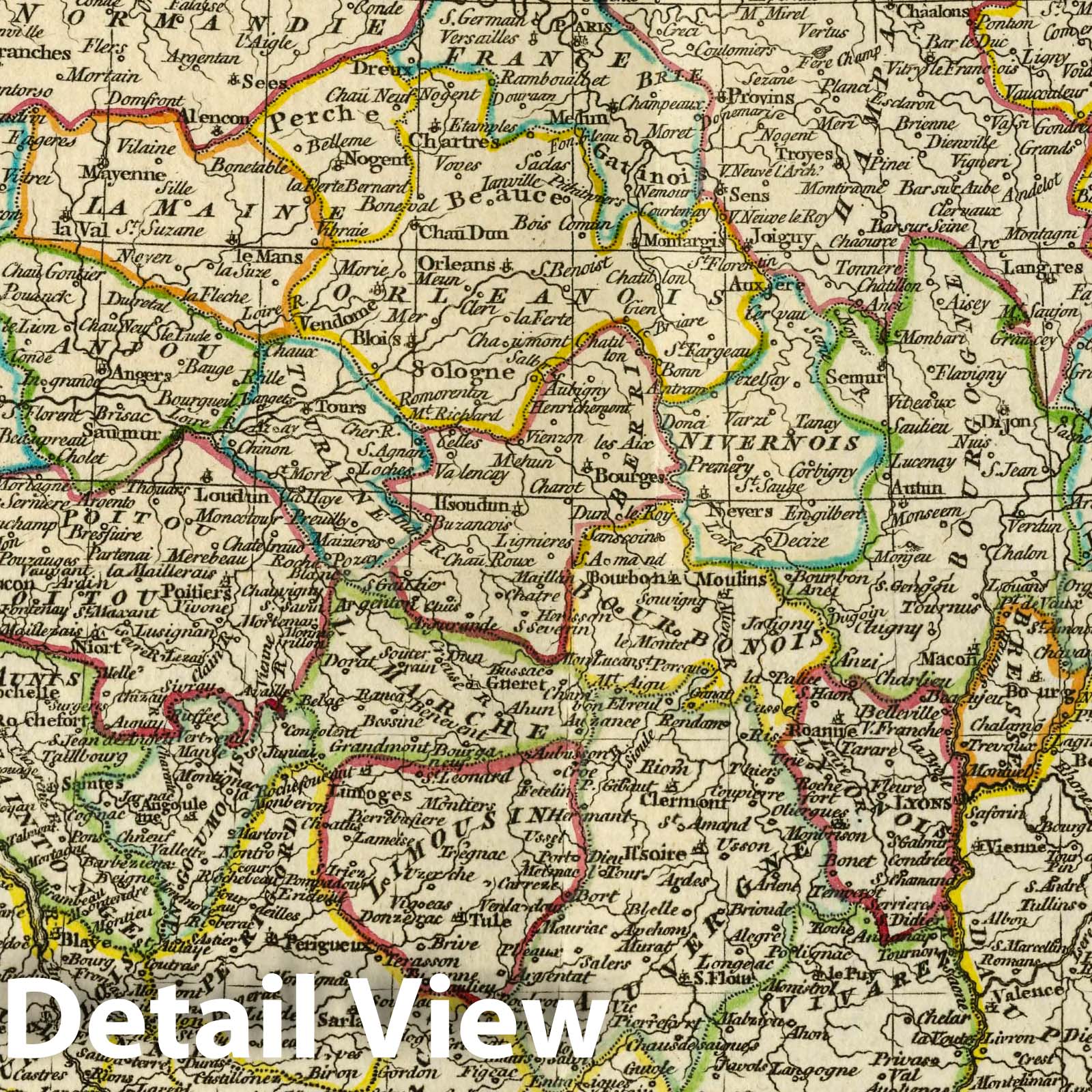 France - Celestial Map, 1763 - Historical Map Reproduction