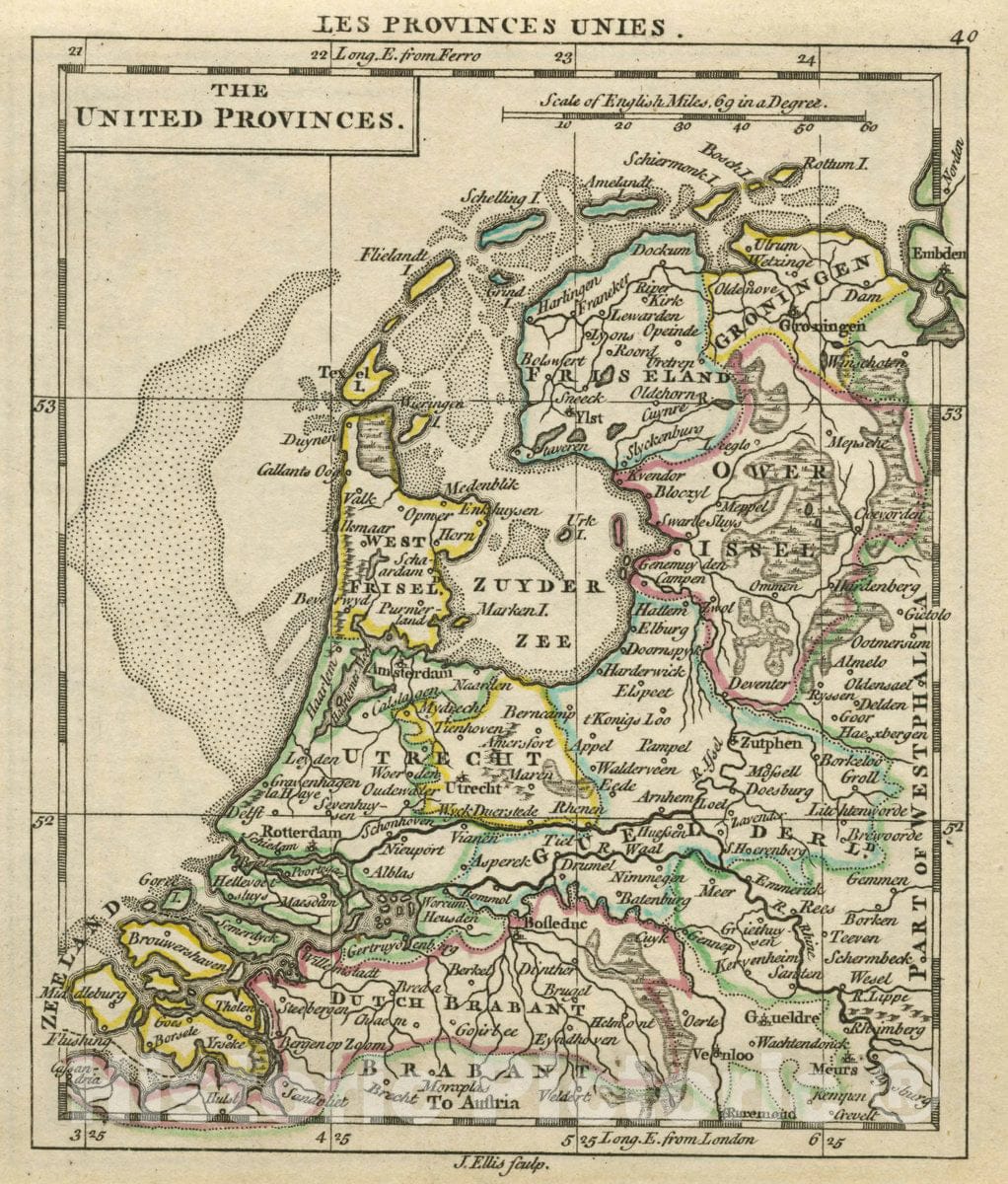 Historic Map : A New General and Universal Atlas Containing. The United Provinces, 1763 Atlas - Vintage Wall Art