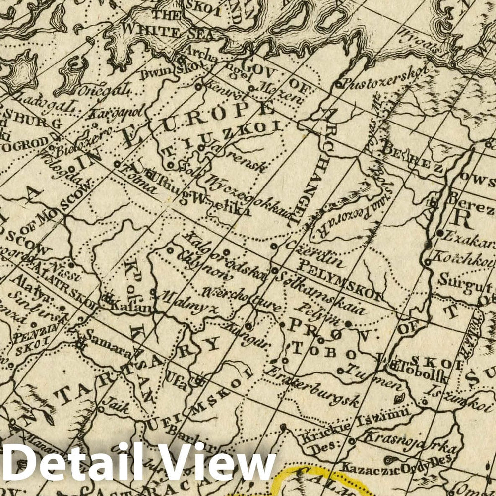 Historic Map : A New General and Universal Atlas Containing Forty Five Maps by Andrew Dury. Engraved by Mr. Kitchin & Others. Russia in Europe, 1763 Atlas - Vintage Wall Art