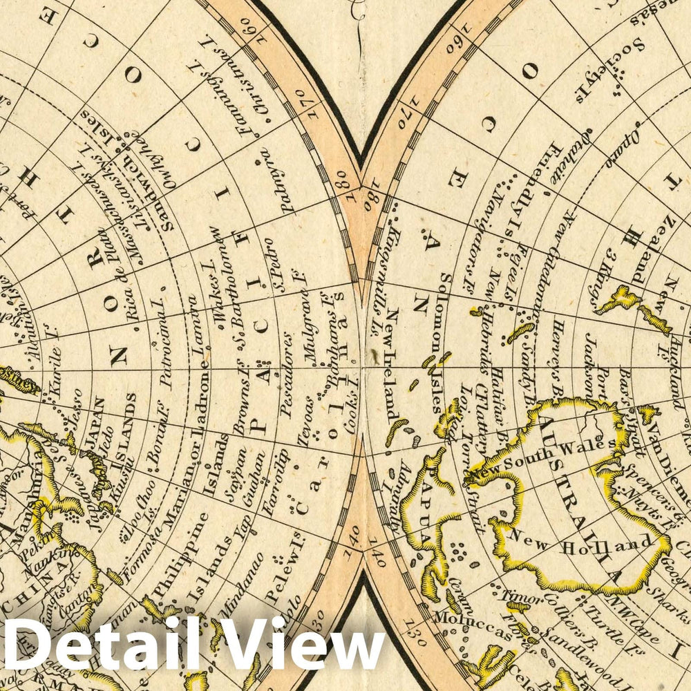 Historic Map : 1830 Northern & Southern Polar Regions. - Vintage Wall Art
