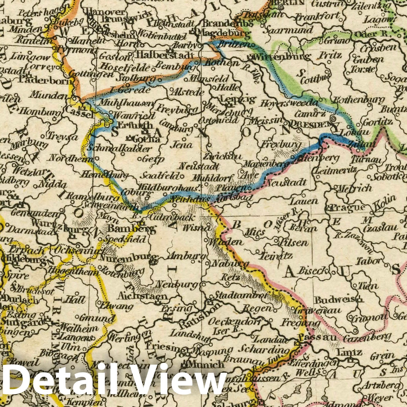 Germany previous to the Treaty of 1815 (1830) - Historical Map Print